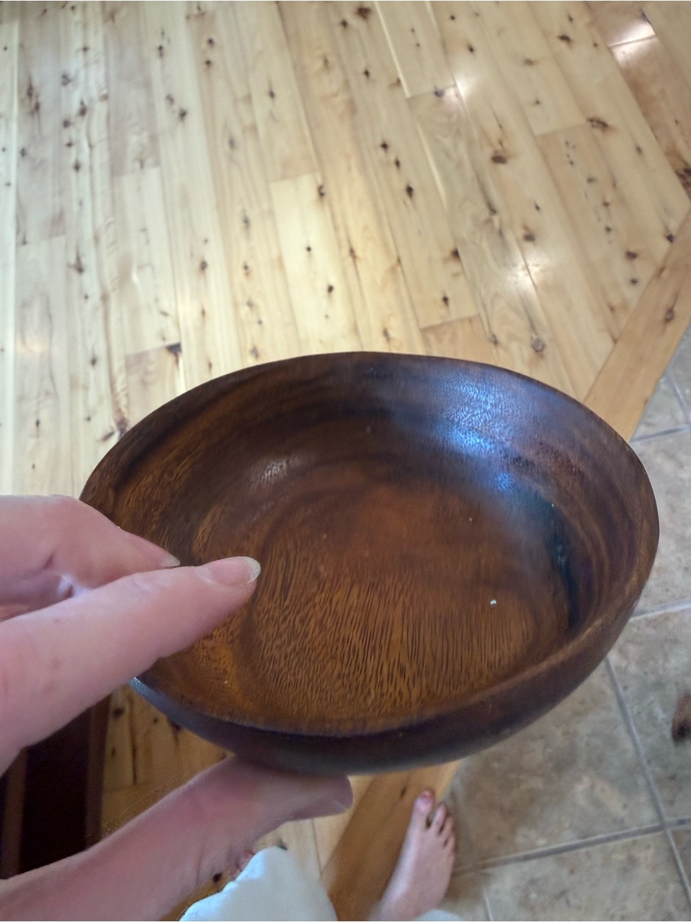 Rustic Brown Wooden Serving Bowl - Home Dining